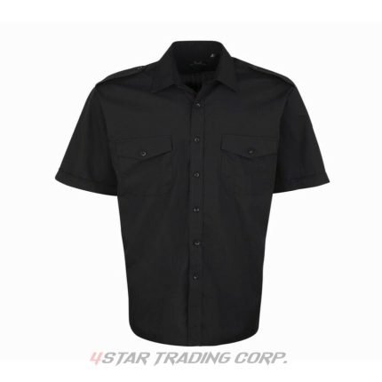 Security Men's Short Sleeve Pilot Office Formal Workwear Shirts 14.5-19"